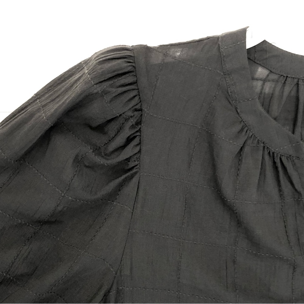 NWOT a.n.a. Puff Sleeve Top • Sz L • Dark Gray - Picture 7 of 11